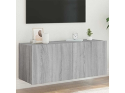 Vidaxl Móvel de Parede P/ Tv C/ Luzes Led 100x35x41 Cm Cinzento Sonoma