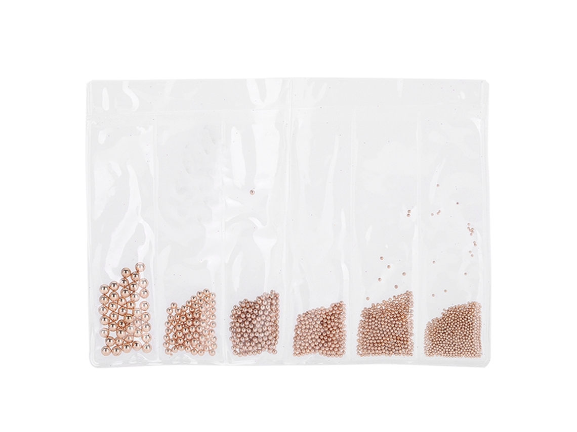 Decorações De Unhas Em 4 Cores Bolas De Aço 0.5mm-3.0mm Acessórios De Manicure Ouro Rosa