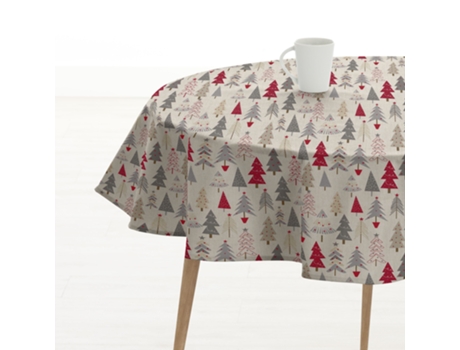 Toalha de Mesa MUARE HOME Christmas (Diámetro 180 - Algodão - Multicor)