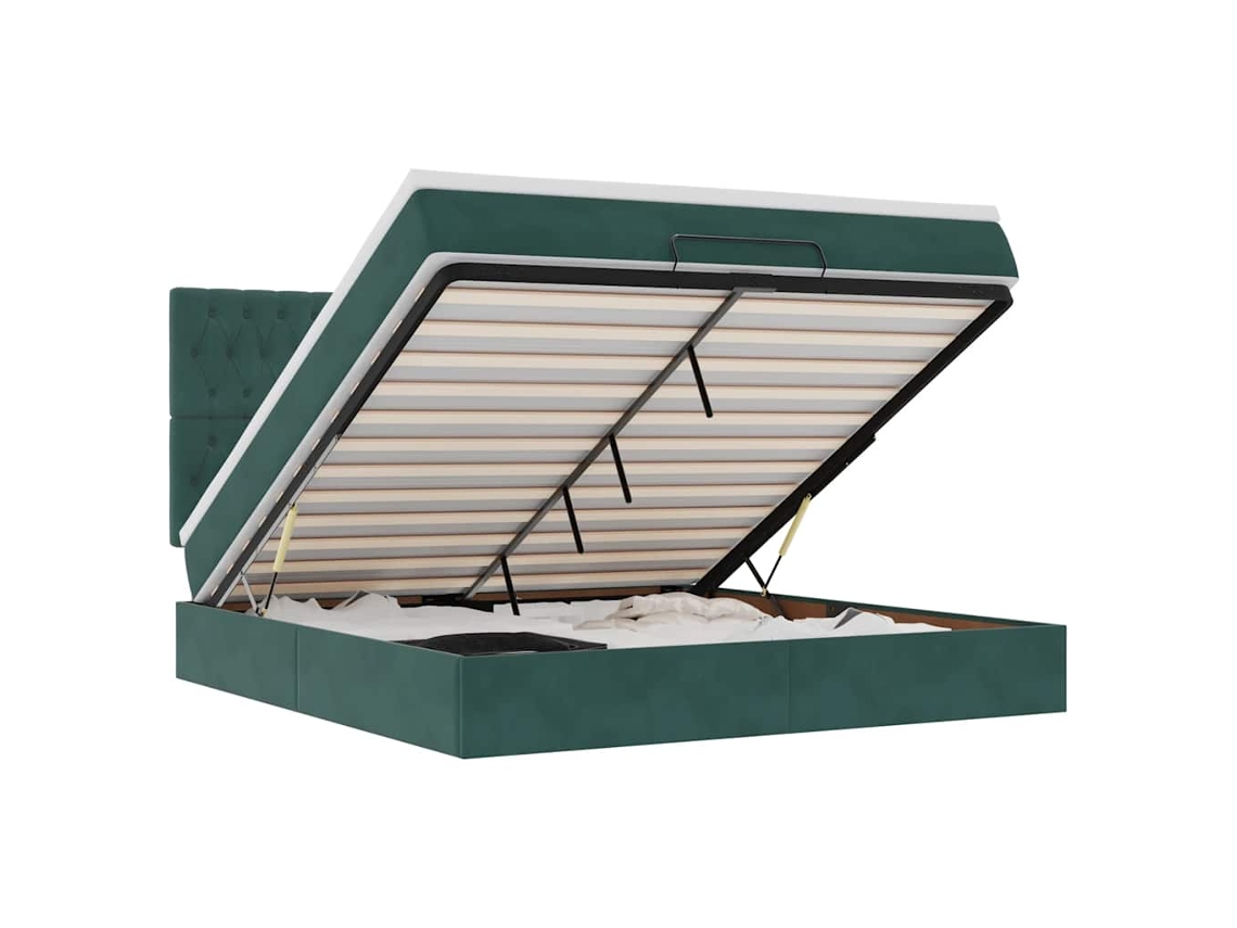 Ottoman Bed, Ottoman Beds Vidaxl Verde Veludo (180 X 200 Cm)