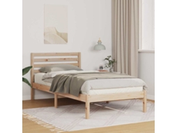 Vidaxl Estrutura Da Cama Com Cabeceira Castanho 90 X 190 Cm