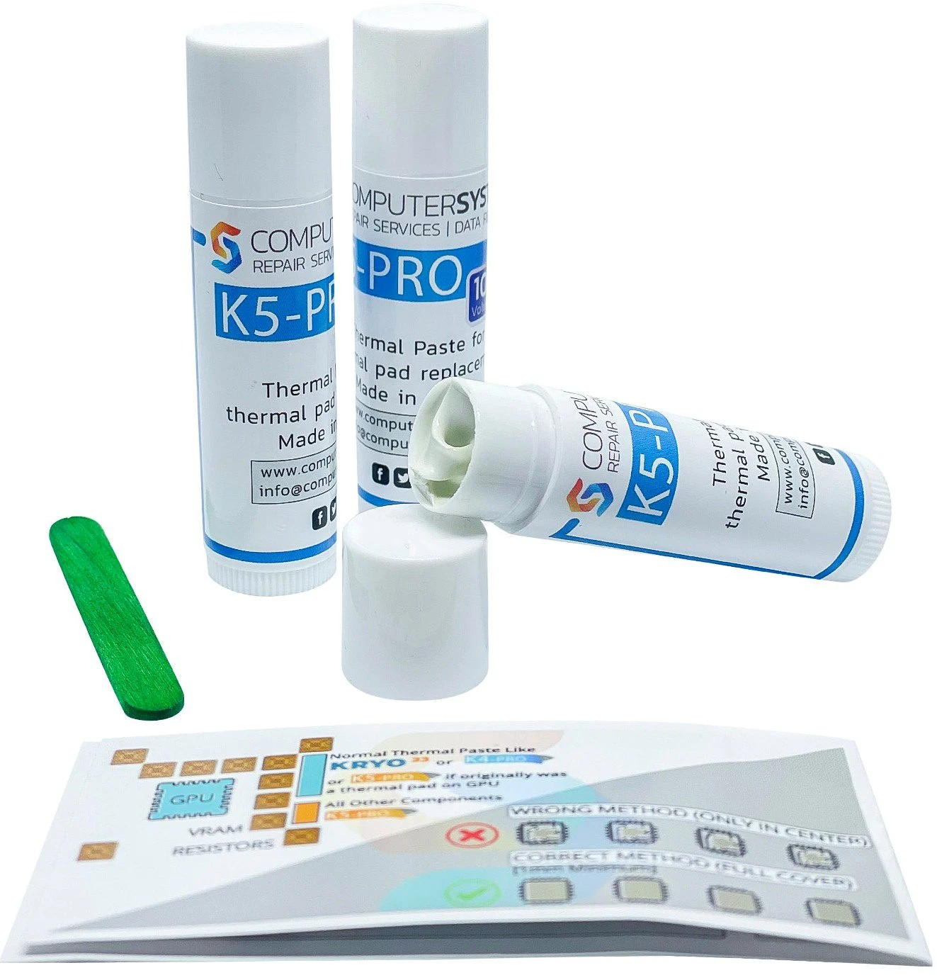 K5 Pro 30G 3X10G Pasta Térmica Viscosa para Substituição de Almofada Térmica Massa de Almofada Térmica Líquida