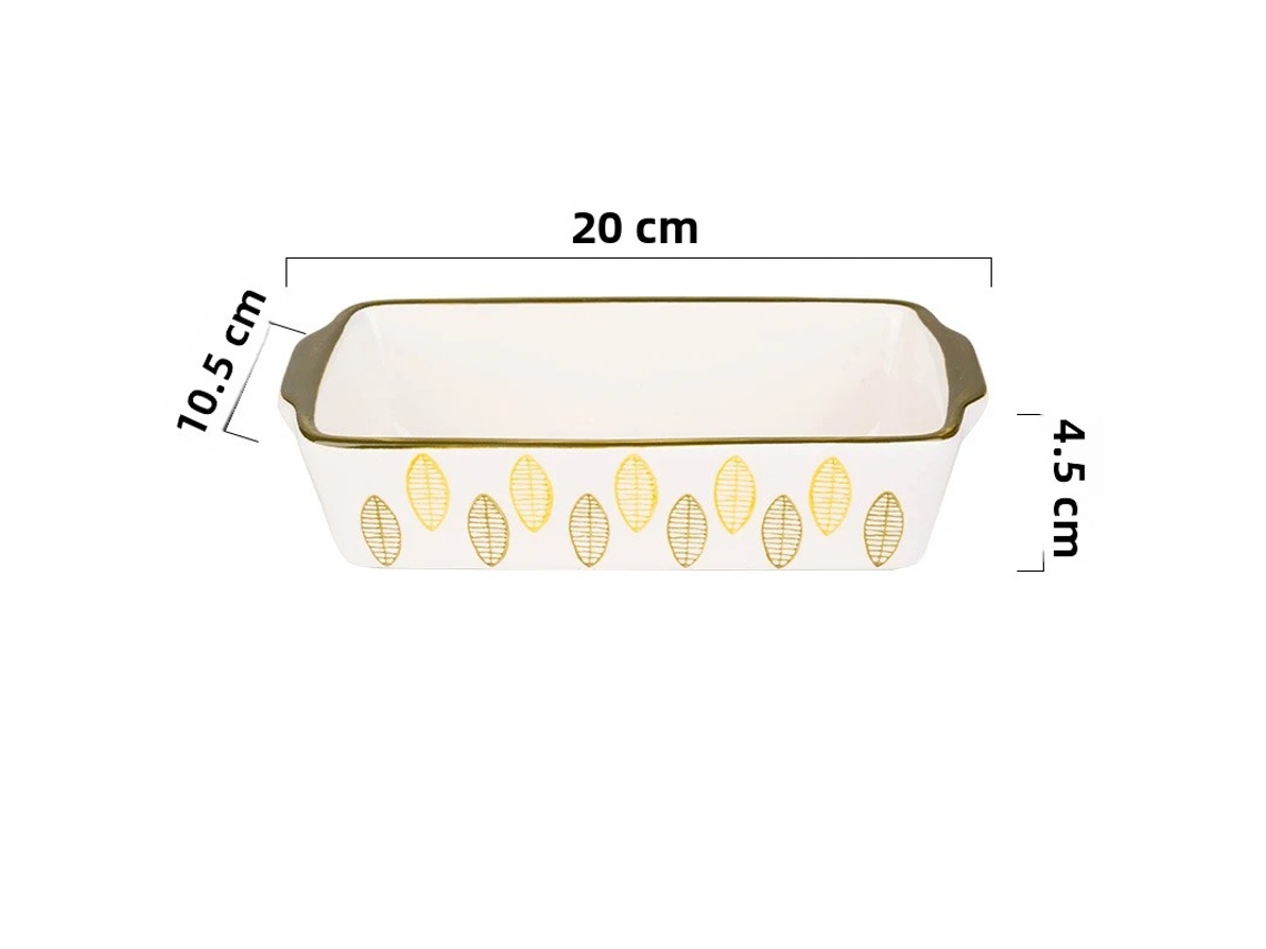 Cesto De Pão De Cerâmica Com Alças, Disponível Nos Formatos Retangular E Oval. Mdug (estilo D, Retangular)