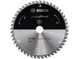 Disco de Serra Circular BOSCH Standard para Madeira Para Serras a Bateria 160x1.5/1x20 T48