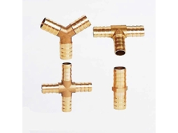 Conexão De Latão Com Espigão Para Tubos, 2, 3 Ou 4 Vias, Mangueiras Cobre Mm, 5 6 8 10 12 16 Mm E 19 Wellngs 2 Vias Aquaforge