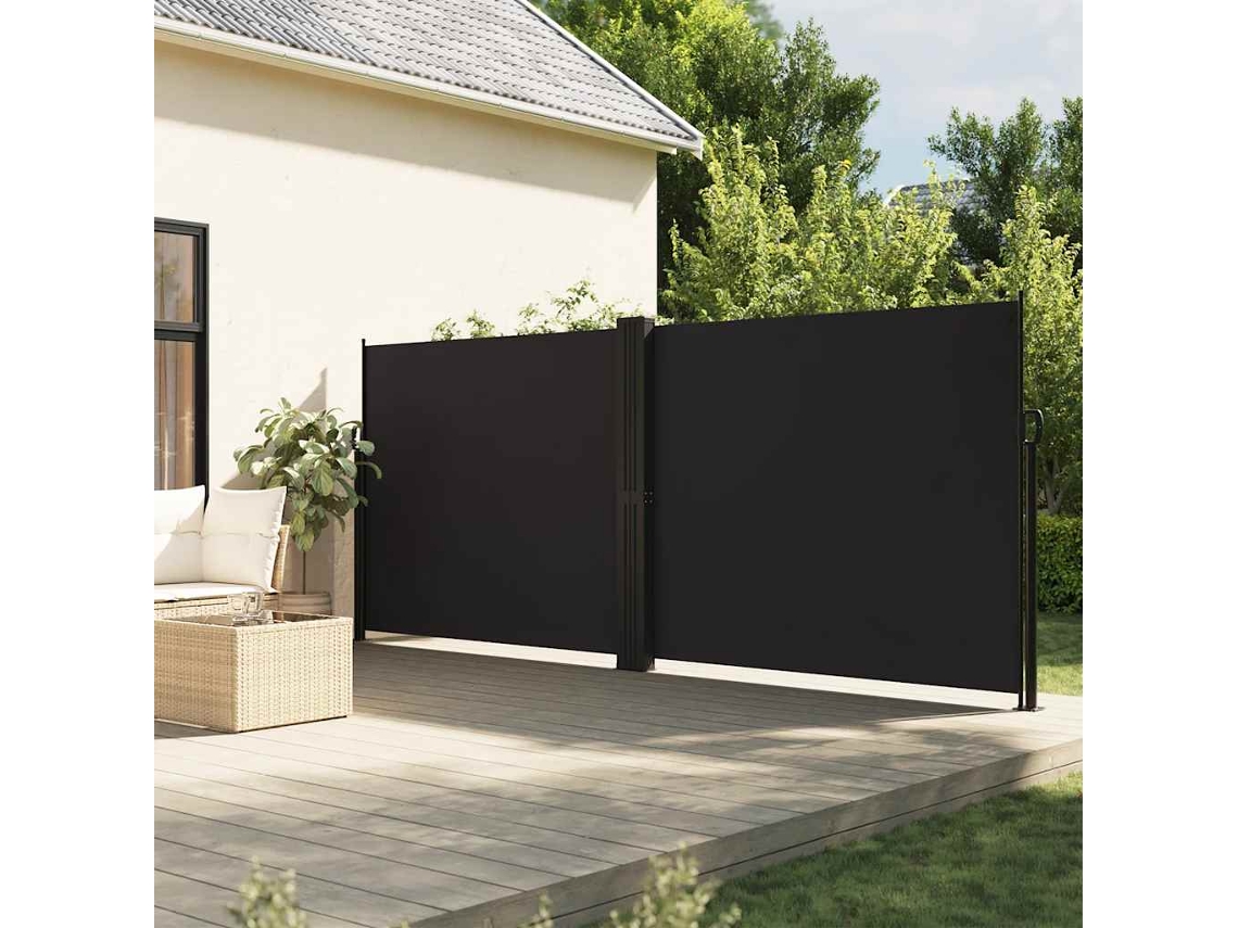 Vidaxl Toldo Lateral Retrátil 180x600 Cm Preto