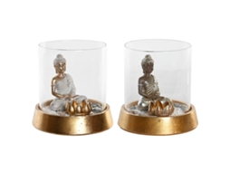 Figura Decorativa DKD HOME DECOR Cristal Prateado  Oriental ()