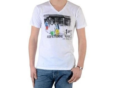 T-Shirt de Homem JOE RETRO Time Algodão Branco (S)