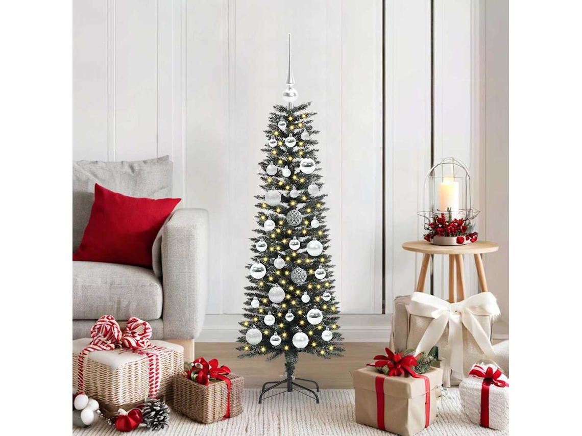 Vidaxl Árvore De Natal Artificial Verde 120 Cm Pvc, Plástico E Aço