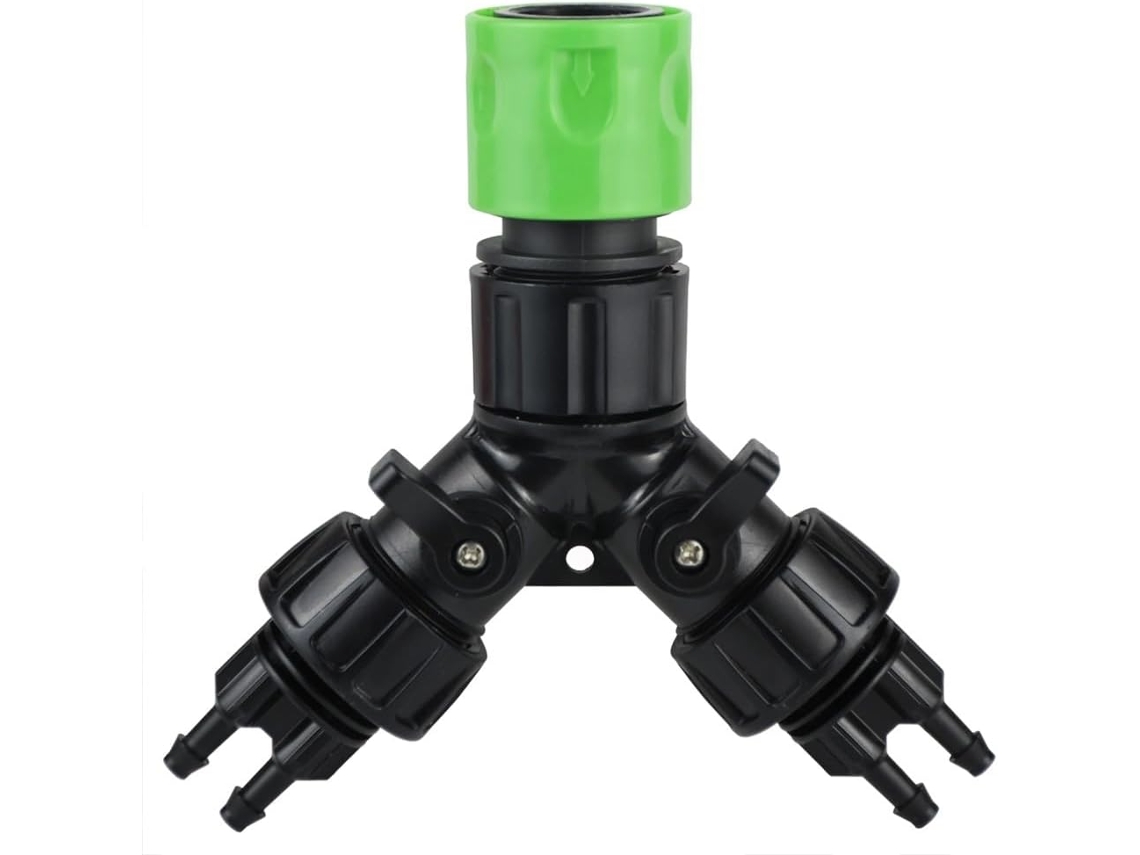 Kit Adaptador De Irrigação Por Gotejamento 4 Vias, 2 Peças Plástico,