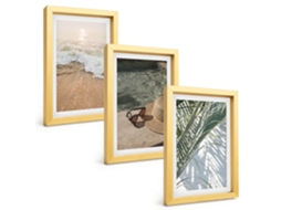 Composição De Quadros Água, Chapéu De Praia, Óculos De Sol Espelharte (3 Peças 20x30 Cm)
