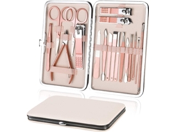 Lurelia Kit De Manicure E Pedicure 18 Peças, Em Aço Inoxidável, Portátil, Com Estojo, Para Cuidados Pessoais