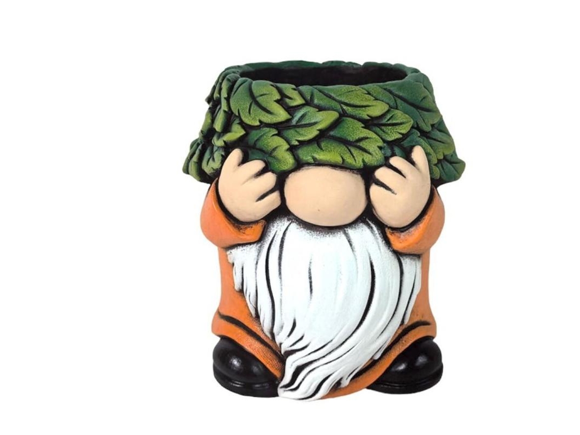 Cabeça de plantador anão com folhas XL 63x23x25 cm Fedor