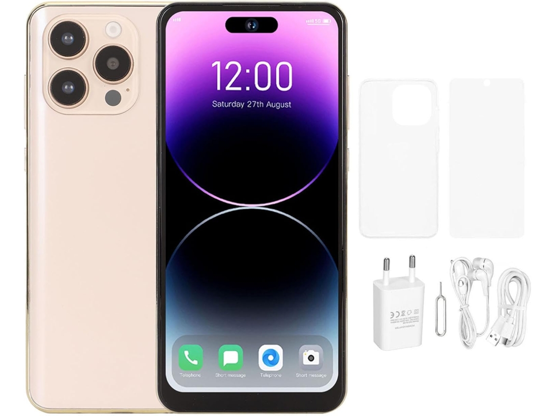 Smartphone SFUSHOS com reconhecimento facial, tela HD de 6,6 polegadas