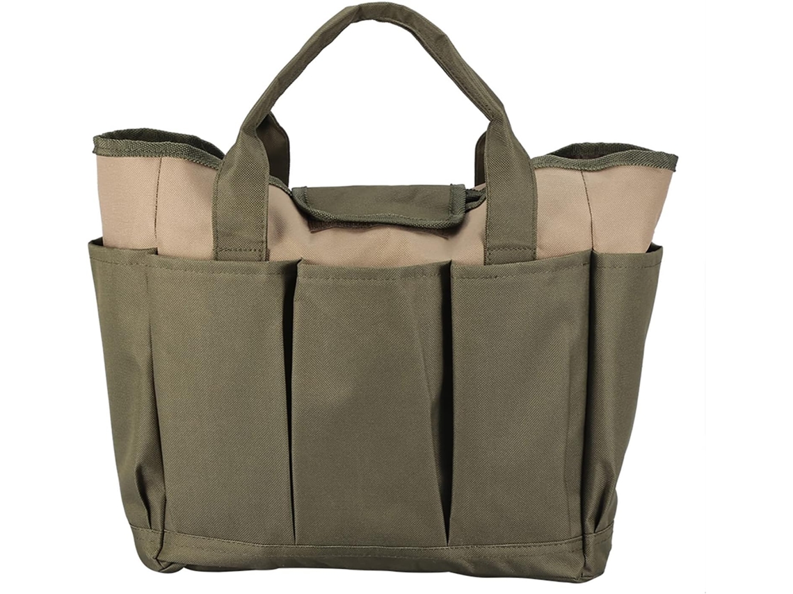 Bolsa de armazenamento multifuncional, portátil, resistente e durável para ferramentas de jardim.