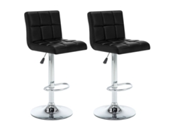 Bar Stool, Bar Stools Vidaxl Preto Couro Artificial (n/a)
