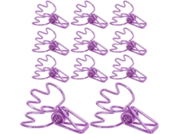 Clips De Metal Roxo Homoyoyo Em Formato Montanha, Pacote Com 50 Unidades, Para Organizar Papéis, Documentos E Contas No