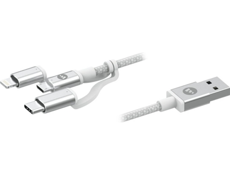 Cabo  Lightning+Type C+Micro USB 1m