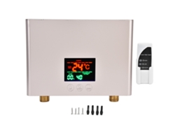 Aquecedor de Água Elétrico Instantâneo Sem Tanque 3000w Ipx4 com Controlo Remoto para Casa, Cozinha e Casa de Banho LAXISCREED