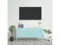 Vidaxl Móvel De Tv Aço 105x35x50 Cm Verde-hortelã