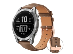 Bracelete para Garmin fenix 8 / 7 / 6 / 5 couro vegano preto com estampa de tubarão e fivela dourada XIAOMOYU (22mm)
