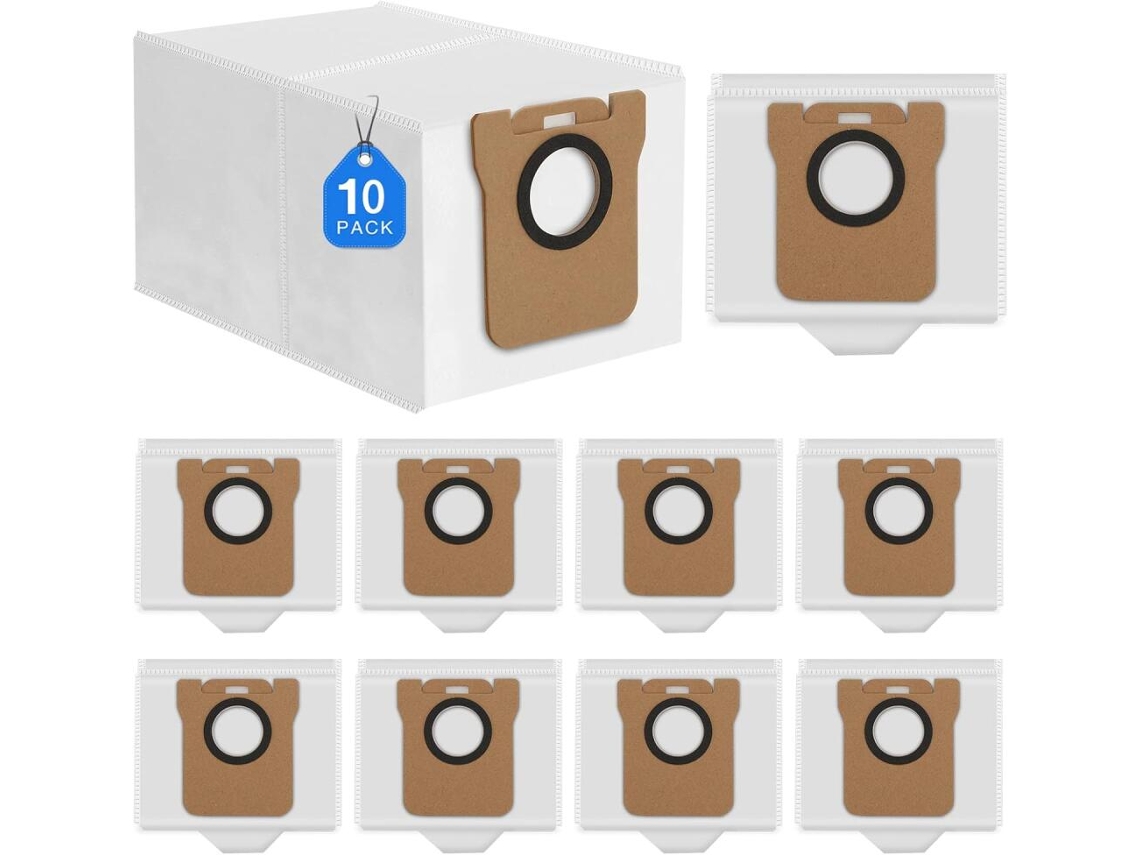 Conjunto De 10 Sacos Para Aspirador Pó Robô Dreame L10s Ultra/xiaomi X10/dreame L10 Ultra, Reposição, Acessórios, Peças Sobressal Tuotuo