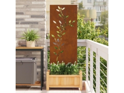 Vidaxl Tela De Privacidade Para Jardim Ferro Enferrujado 50 X 140 Cm