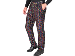 Calças bolinhas multicoloridas para homem