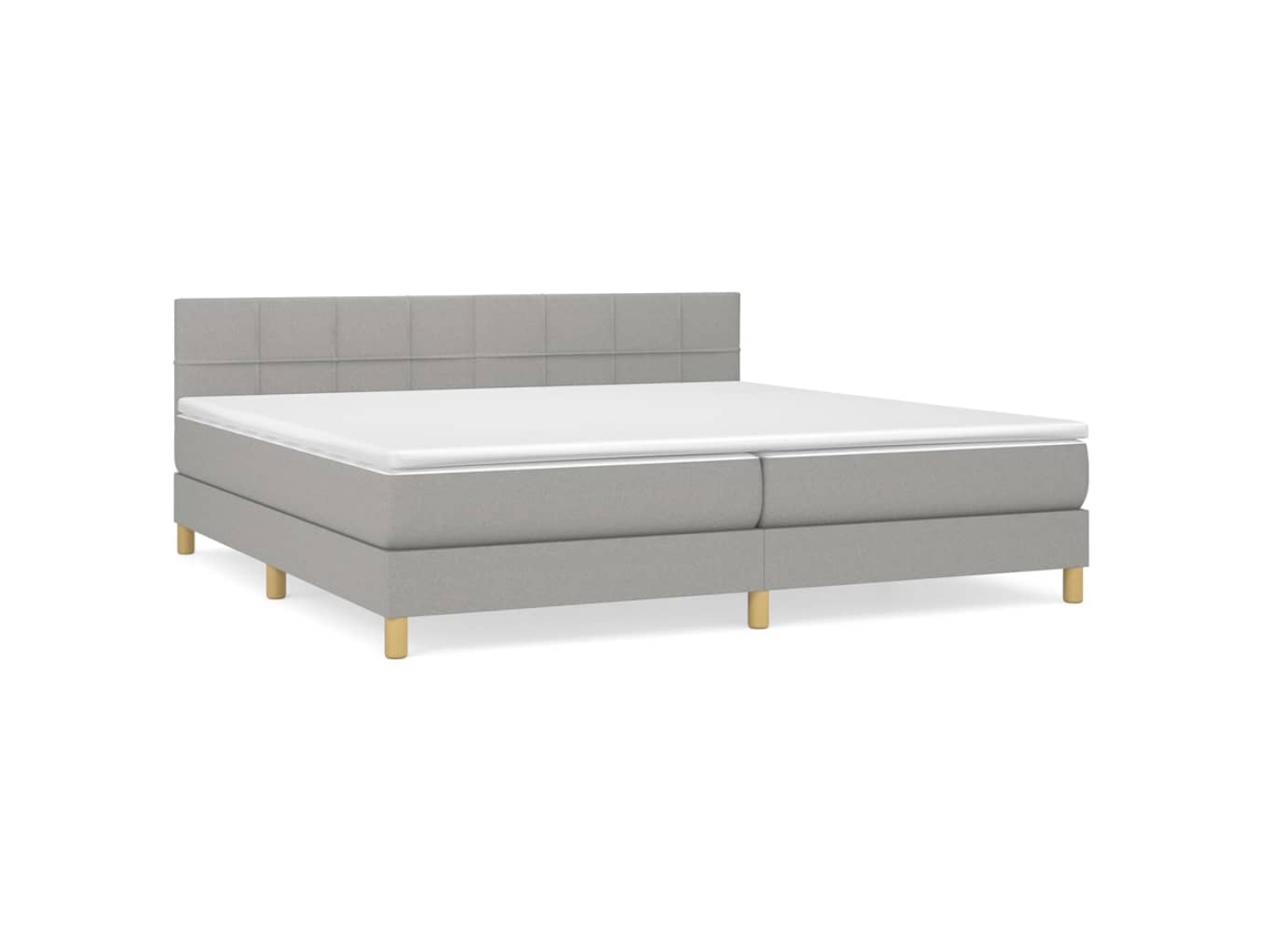Box Spring Bed, Box Spring Beds Vidaxl Cinzeto Tecido (200 X 200 Cm)