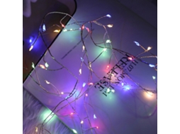 Corda de Luz Led para Árvore de Natal com Efeitos de Fogos de Artifício 10 Metros 300 Leds Multicolorido com Controle Remoto ZMDECQNA