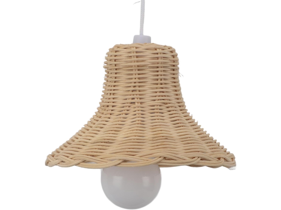 Luminária Pendente Boho, Estilo Nórdico Moderno, Em Rattan Trançado À Mão, Lustre De Teto Com Cúpula Gokoco