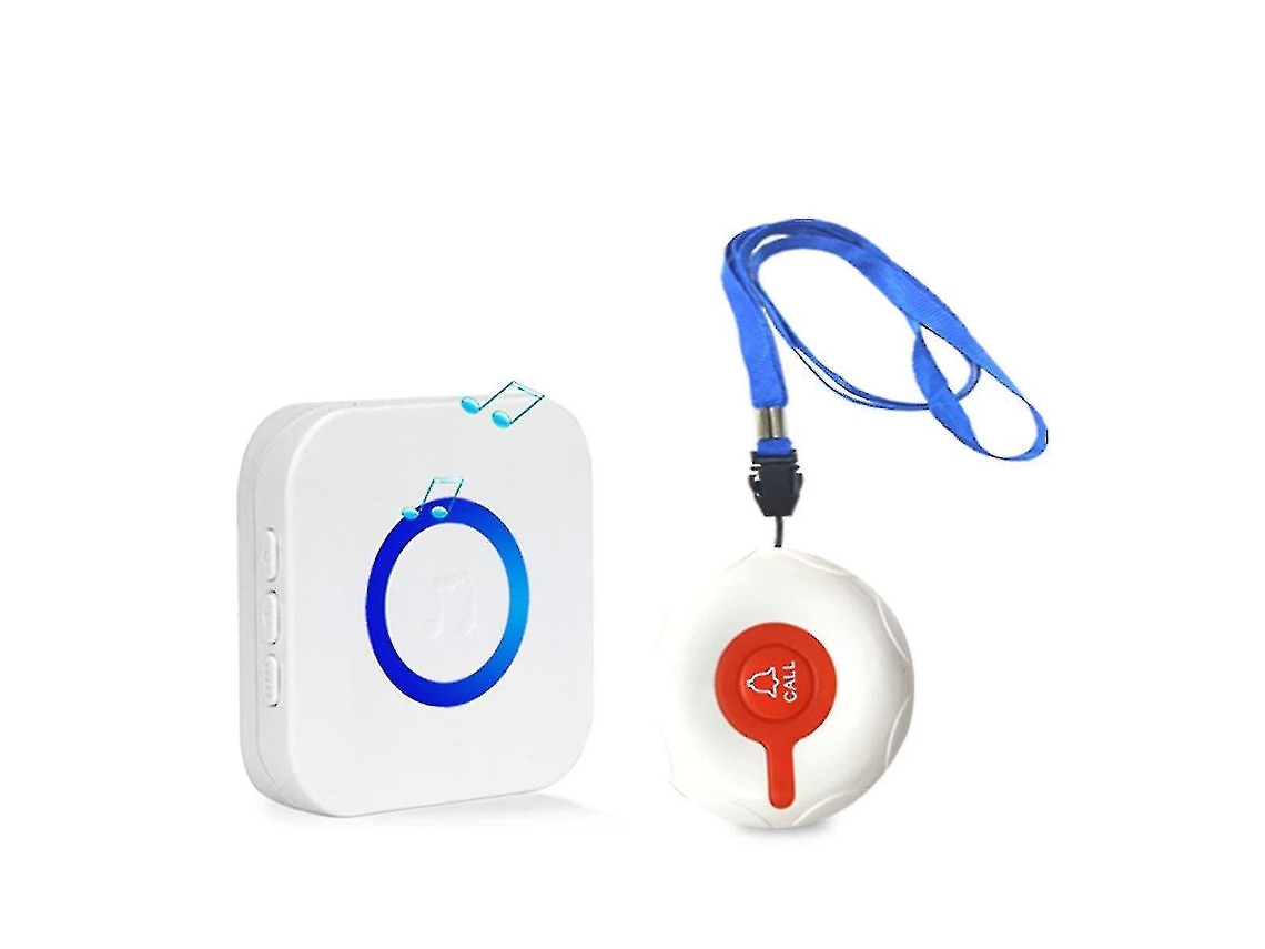Sistema de alarme pessoal sem fio recarregável para pacientes, idosos e crianças Botão de emergência e transmissor Slowmoose