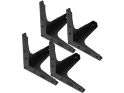 Conjunto De 4 Pés Triangulares Modernos Metal Preto Para Sofá, Móveis, Cômoda E Armário