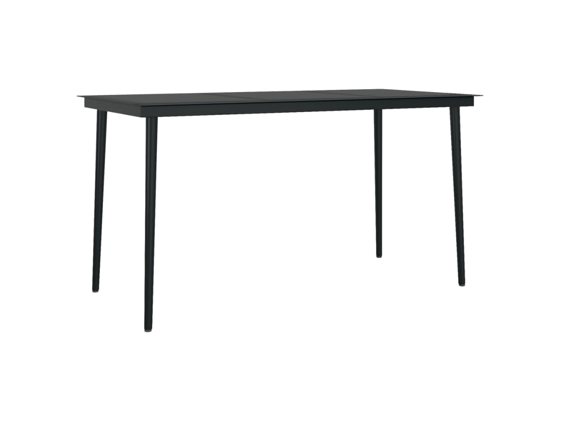 Garden Dining Table, Garden Dining Tables Vidaxl Preto Aço (140 X 70 X 74 Cm)