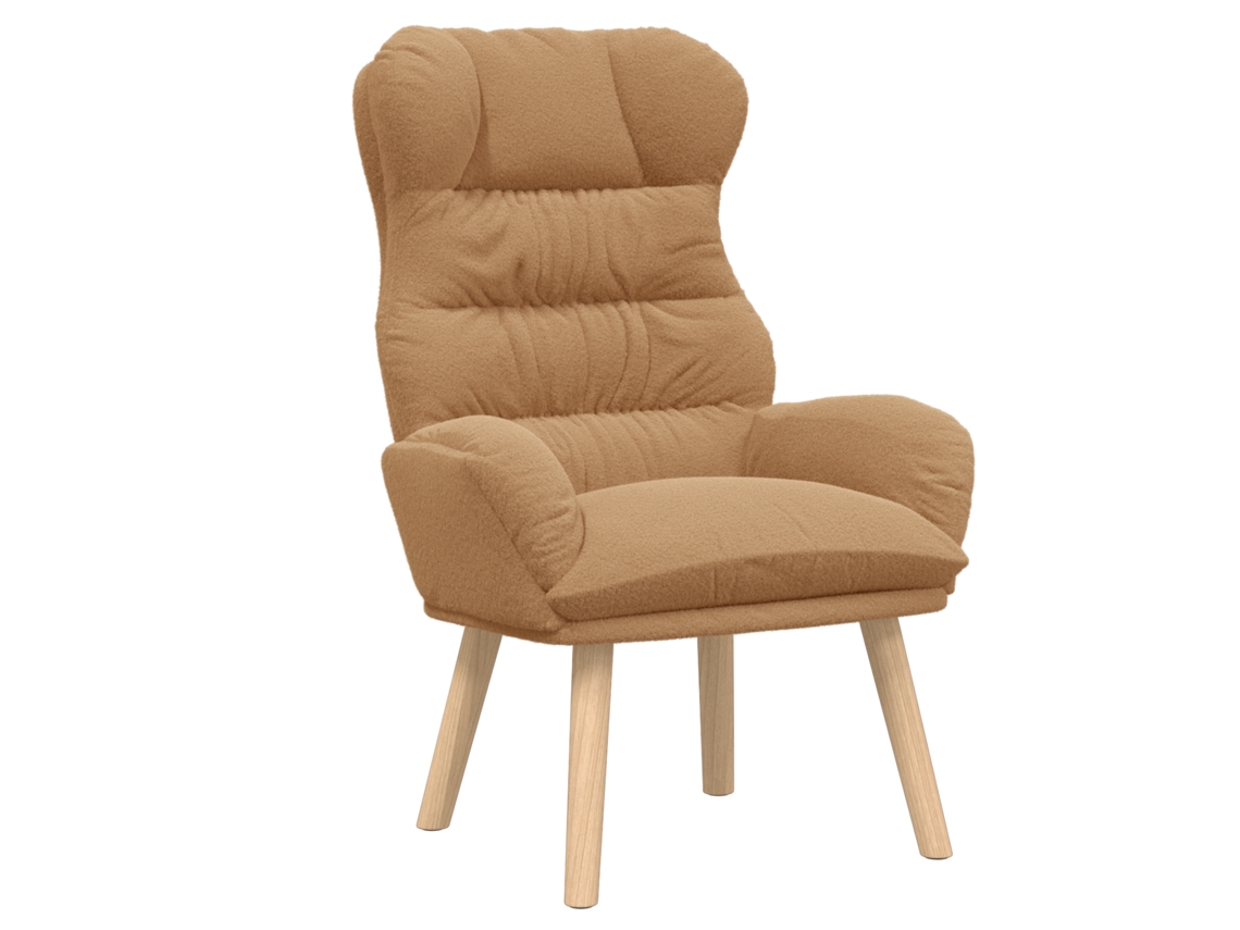 Conjunto 1 Poltrona Vidaxl Bege Tecido (69 X 74 X 93 Cm)