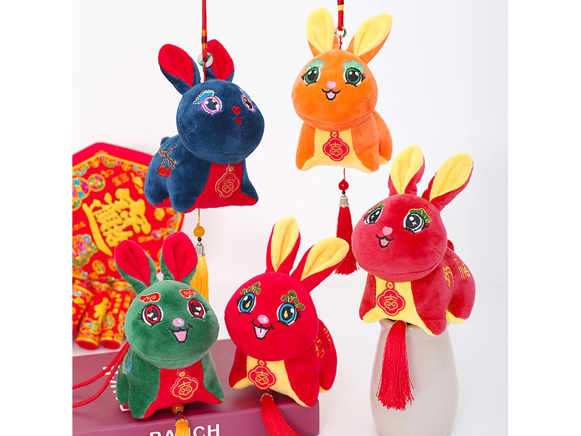 Five Fortunes Rabbit (cristal, Vermelho) Eoocoo