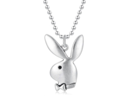 Colar Coelho Playboy 24 Corrente Rolo Aço Inoxidável 304 Liga Zinco Antiguidade