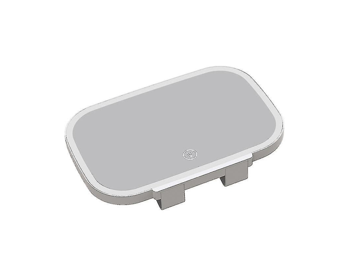 Espelho De Maquiagem Para Carro Com Luz Led Ajustável 7.8" Espelho Retrovisor Claro Blanco