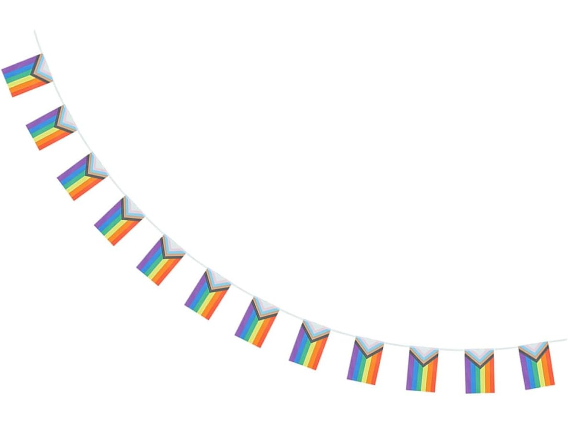 Bandeira do Arco íris Feita de Poliéster com Cores Vibrantes, para Festas do Orgulho Lgbtqia+ e Decoração de CHABERLU