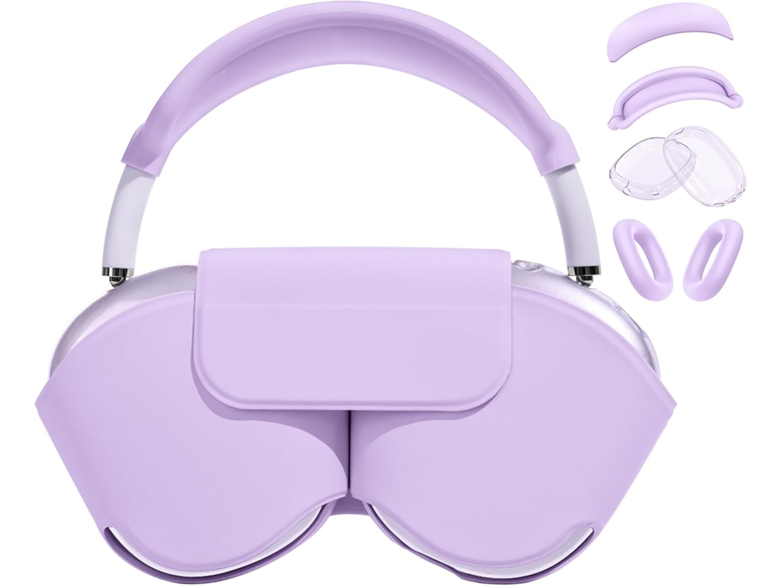 Capa de Silicone 4 em 1 para Airpods Max, com Bolsa de Armazenamento, Material de Couro Macioroxoczhhmart