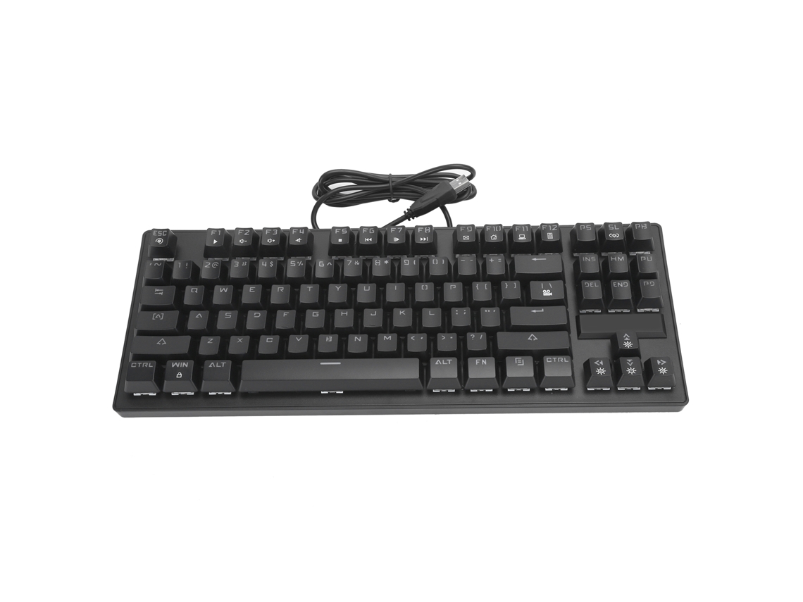Teclado Mecânico K2 Preto LAXISCREED (87 teclas, azul, luz de fundo, fio)
