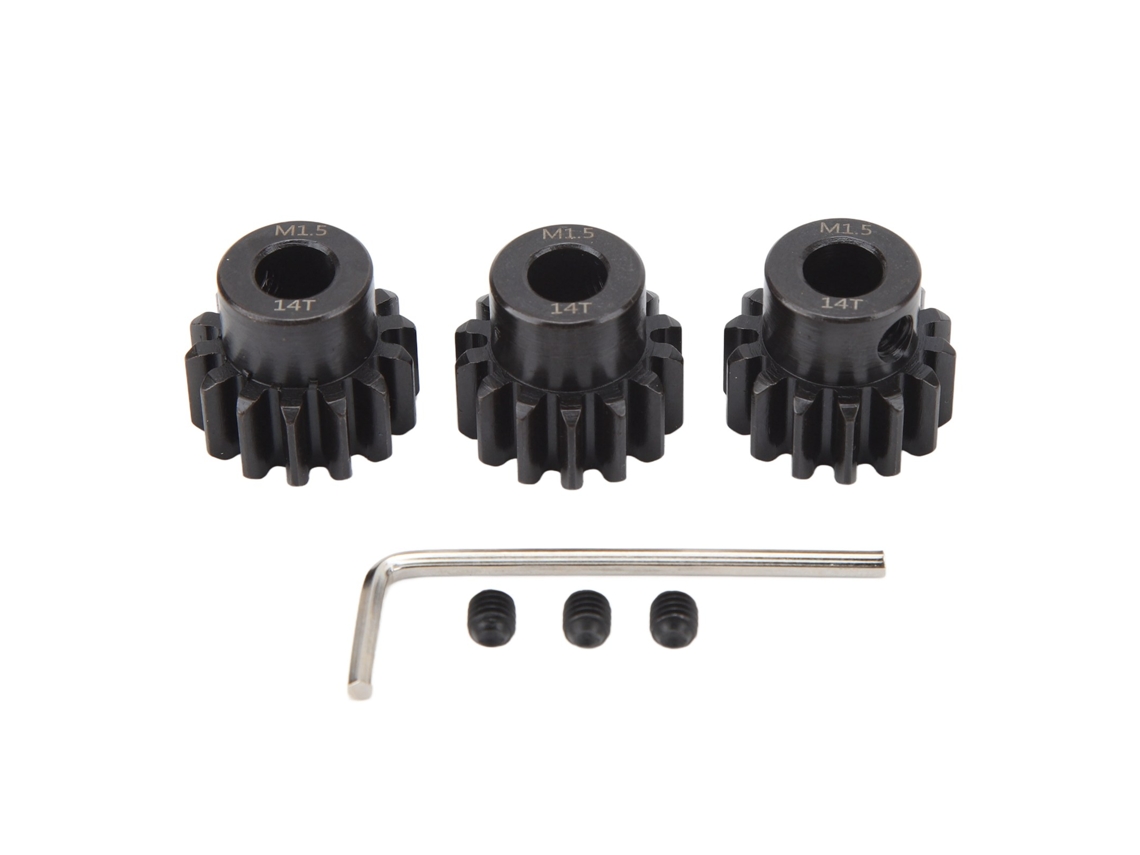 Conjunto De Engrenagens De Aço Para Motor De Carro Rc M1.5 Buraco Interno 8mm Para Carros Modelo 1/5 1/8 1/10 14t 3pcs
