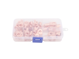 Kit De 60 Terminales Anillo Para Cable De Soldadura Con Caja De Almacenamiento Color Cobre Herramienta Industrial