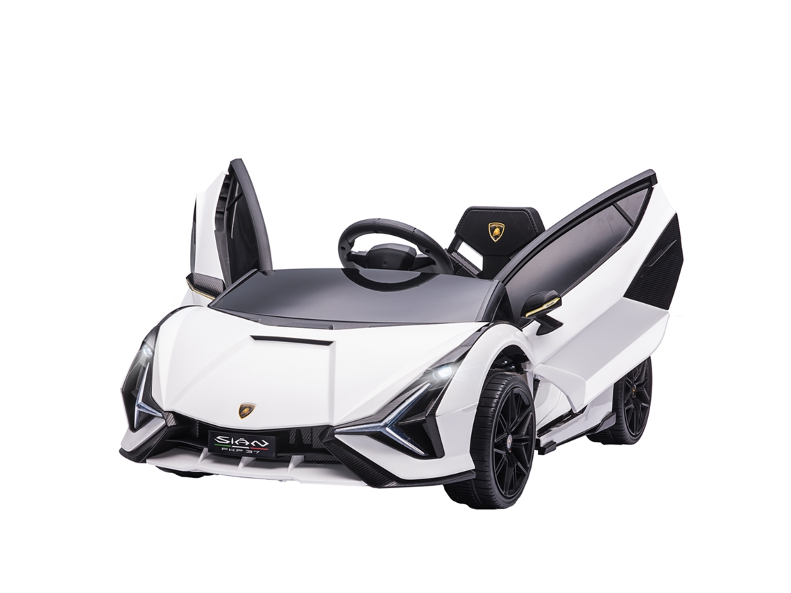 Carro Esportivo Sian 12v 5km/h, Controle Remoto 2.4g, Luz E Som, Branco