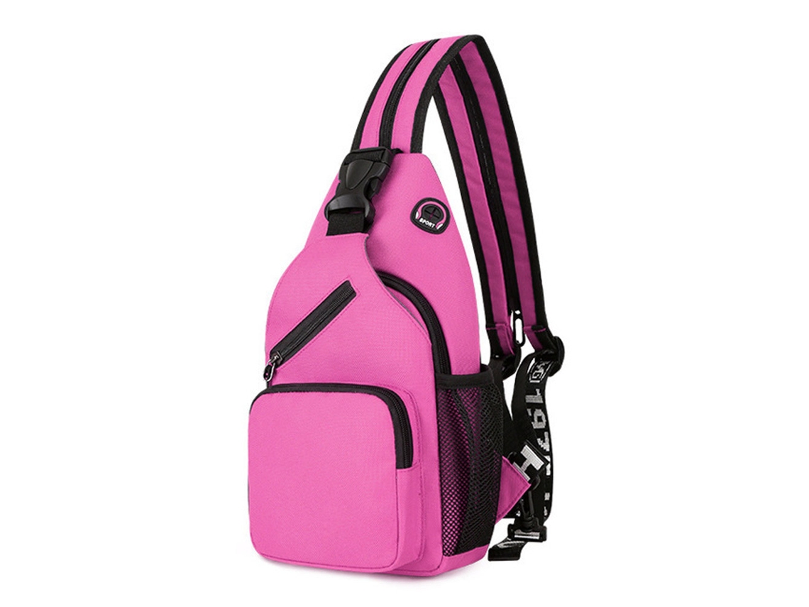 Bolsa de Peito Feminina À Prova D'Água Mochila de Grande Capacidade Bolsa de Lazer Pano Oxford Bolsa Mensageiro Mochila Multifuncional Roxo