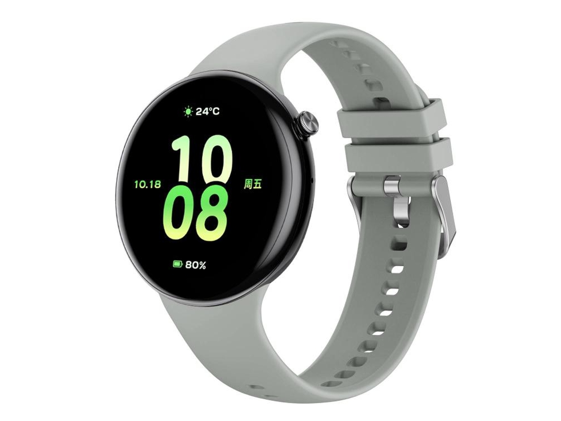 Bracelete Para Honor Watch Fit - Silicone - Fivela De Aço Prate Cinza