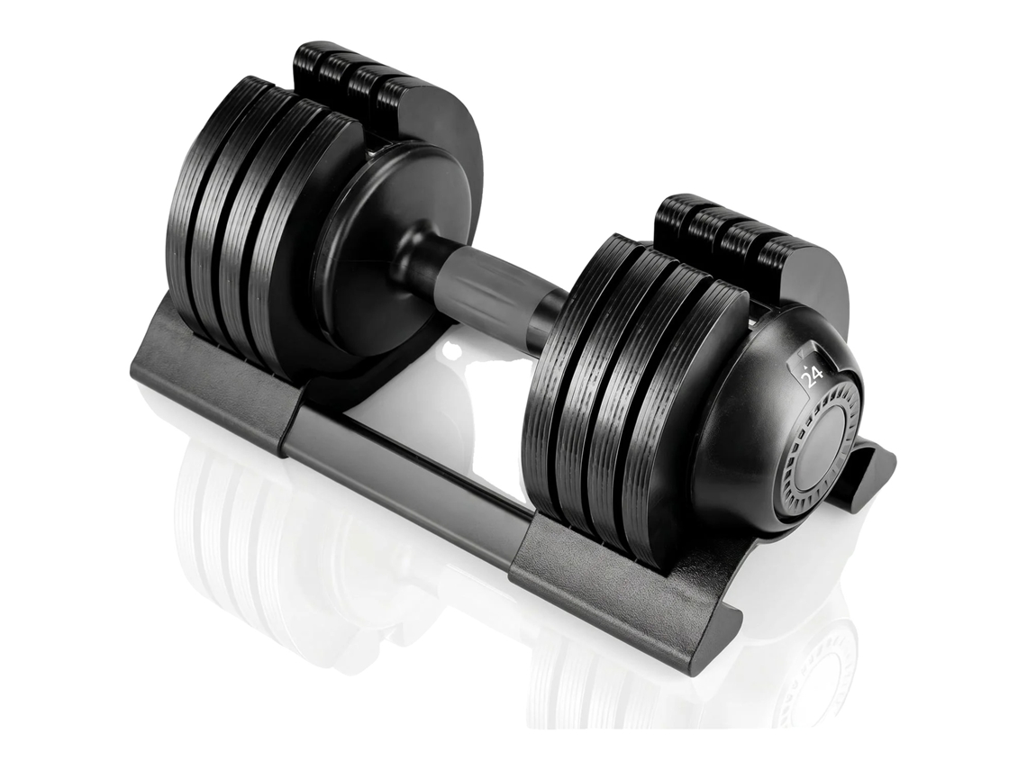 Conjunto De Halteres Ajustáveis, Design Compacto, Pegada Antiderrapante, Preto