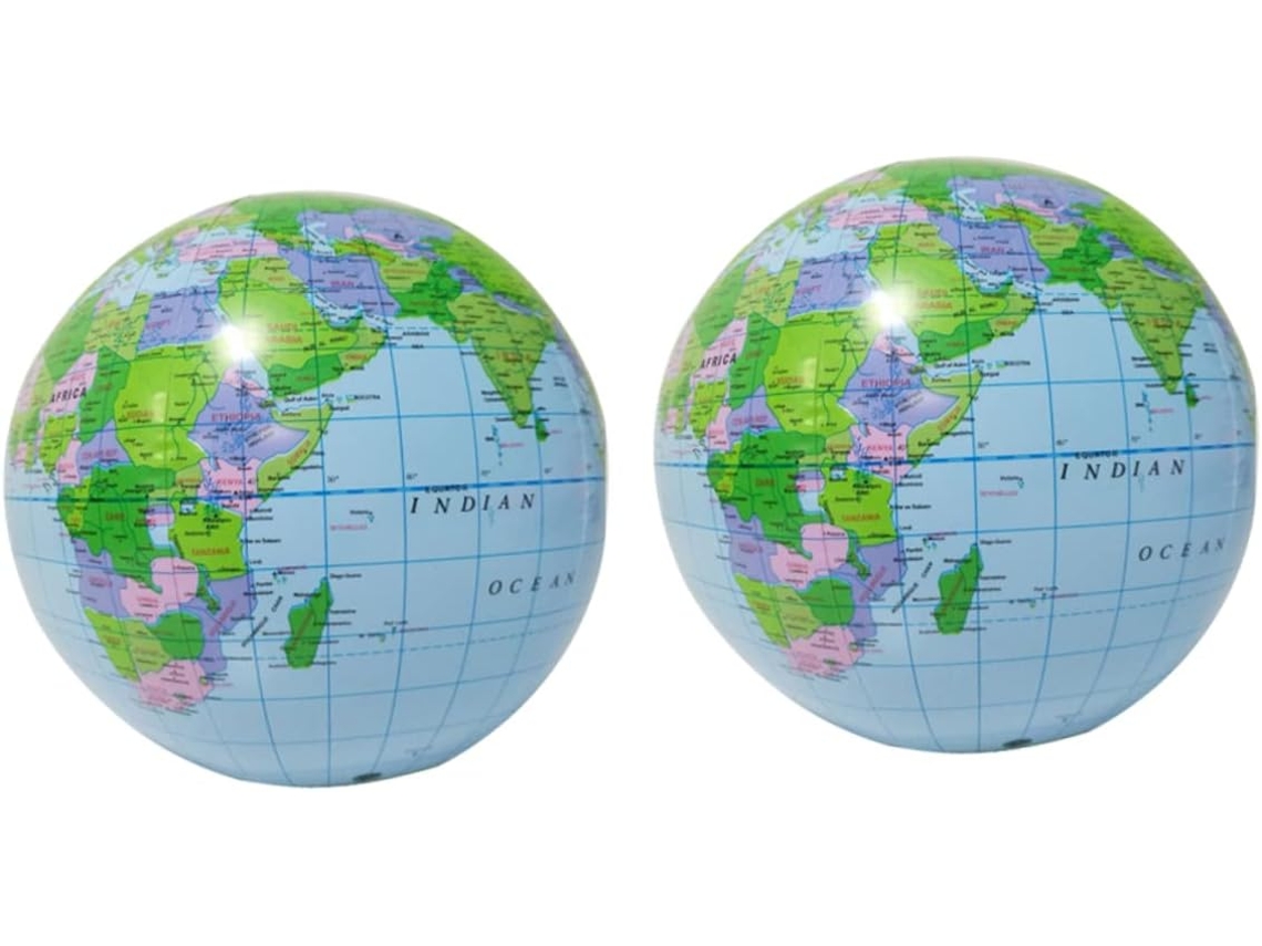 Globo Inflável De Pvc, Azul, 40 Cm (16 Polegadas), Conjunto De 2 Peças