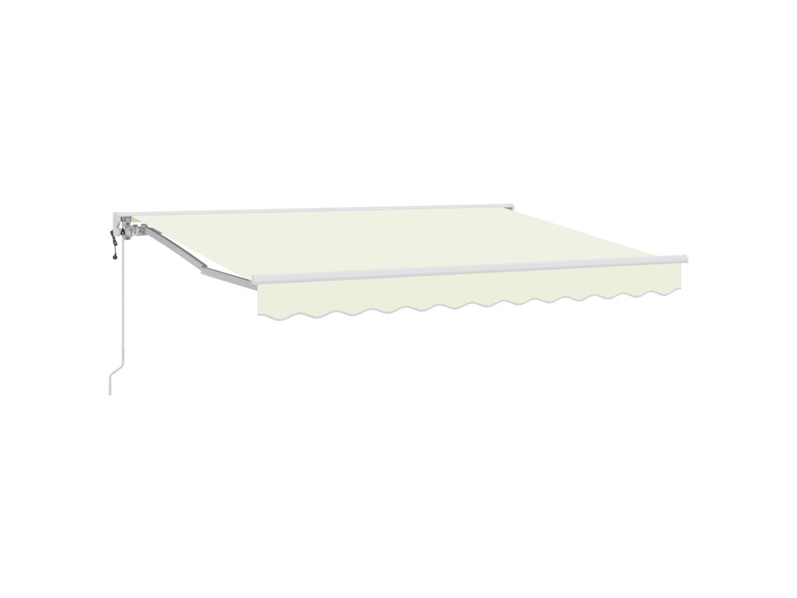 Toldo Retrátil Para Sol Vidaxl Branco Tecido (250x200 Cm)