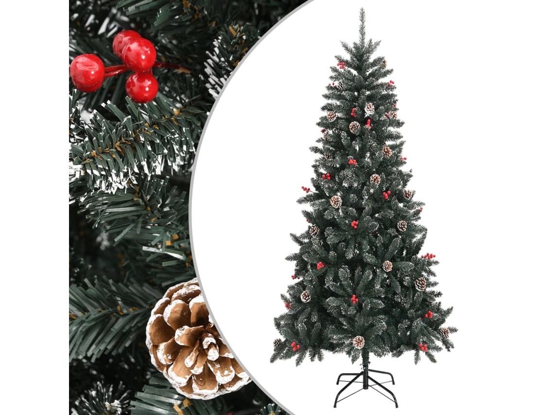 Vidaxl Árvore De Natal Artificial Com Suporte 240 Cm Pvc Verde